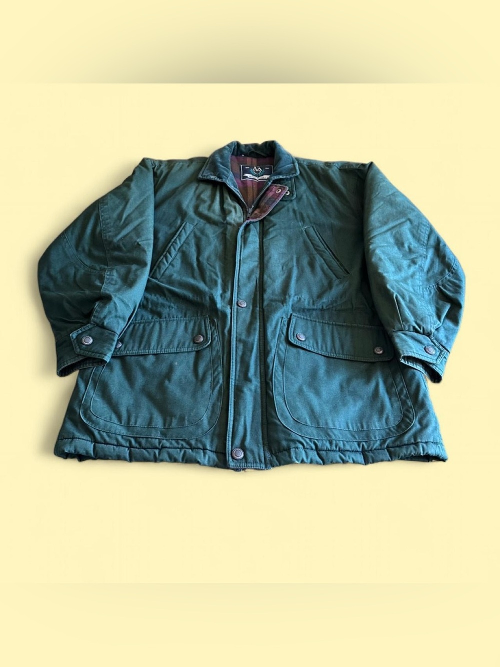 Vintage Members Only Pine Green Field Jacket Men’s M Quilted Lined